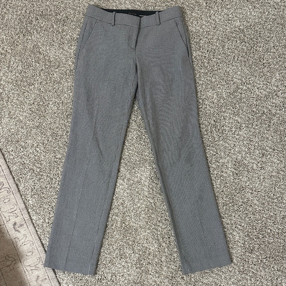 Ann Taylor Monochrome Houndstooth Trousers